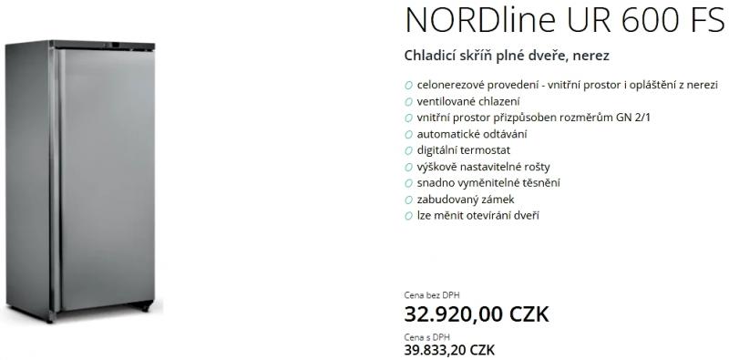 Chladící skříň NordLine UR600SF