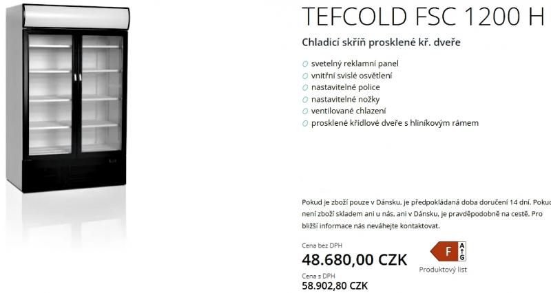 Chladící skříň Tefcold FSC 1200 H