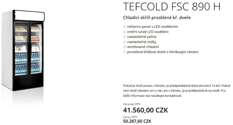 Chladící skříň Tefcold FSC 890 S